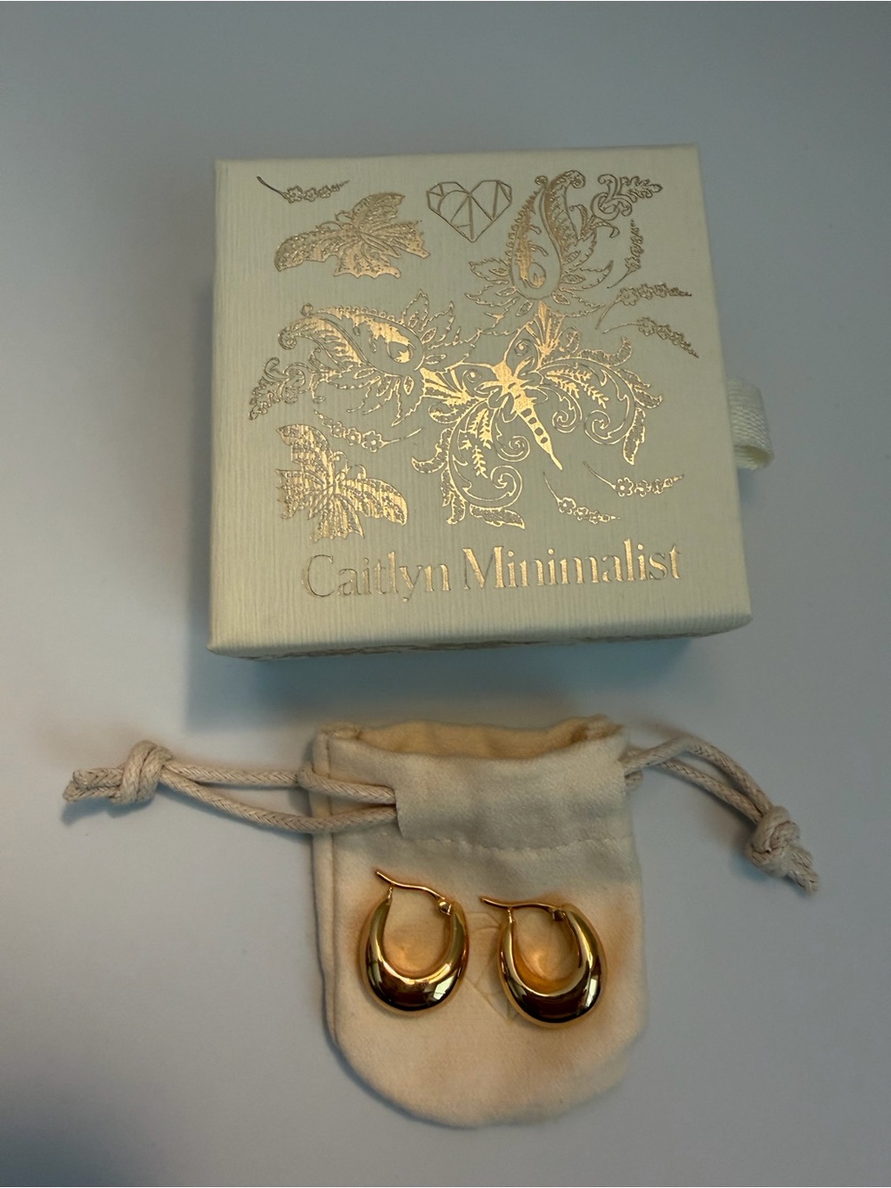 Caitlyn Minimalist Tear Drop Hoop Earrings NEW
